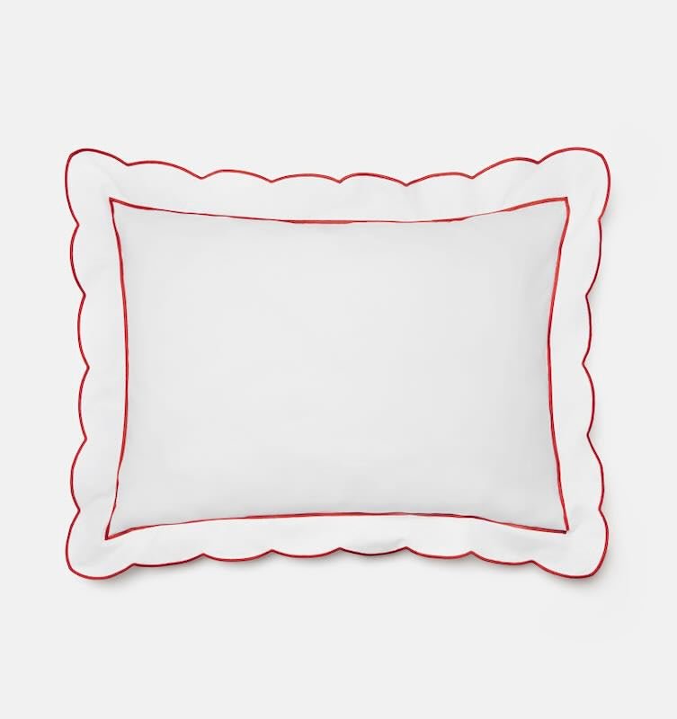 Limana - Standard Sham 21X26 White/Persimmon Sferra