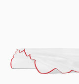 Limana - Twin Flat Sheet 74X114 White/Persimmon Sferra