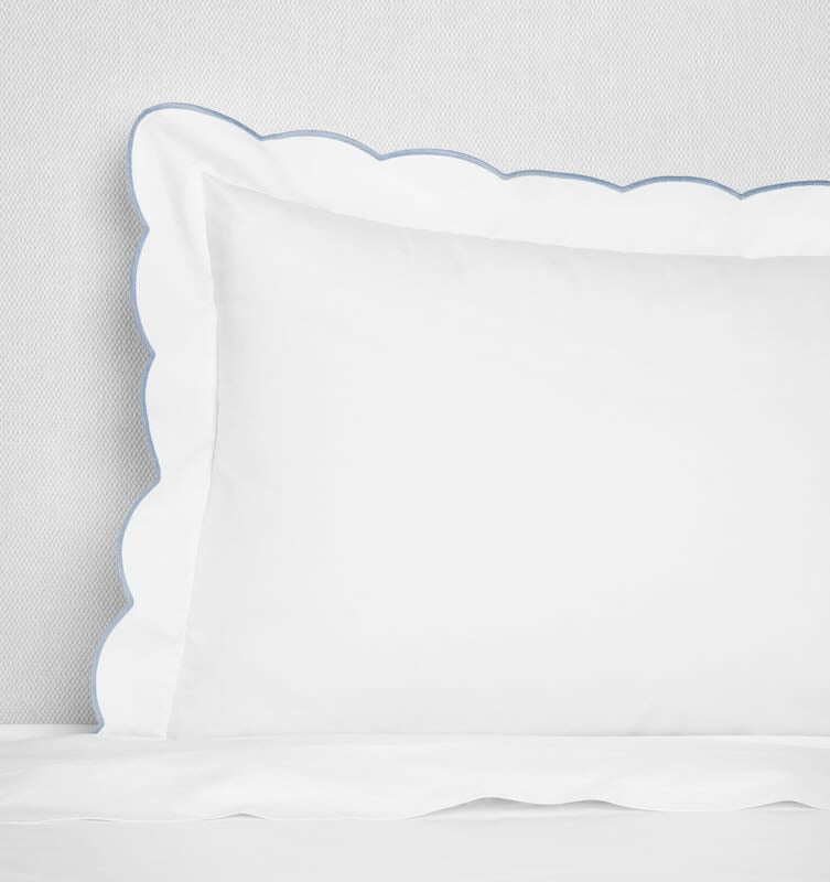 Limana - Continental Sham 26X26 White/Sea Sferra