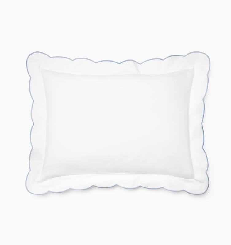 Limana - King Sham 21X36 White/Sea Sferra