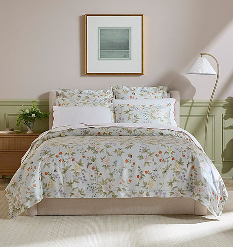 Luoyang Garden Sky Bedding by Sferra x Scalamandré | Duvet Covers and Shams at Fig Linens and Home