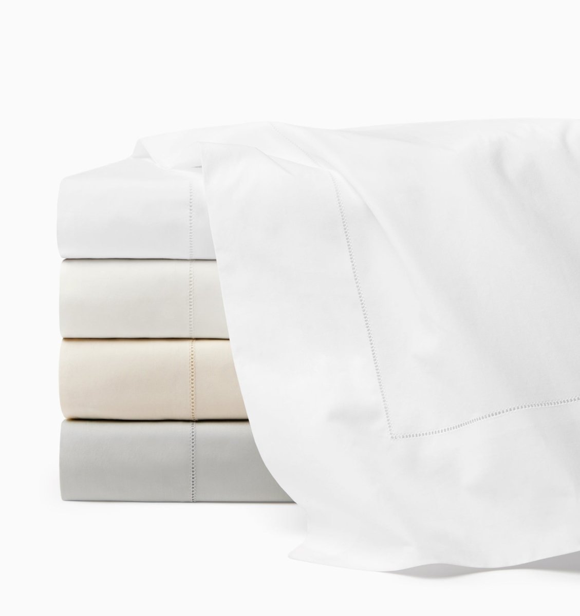 Sferra Spring26 Luxor Flat Sheet All Colors Comp Stack at Fig Linens And Home