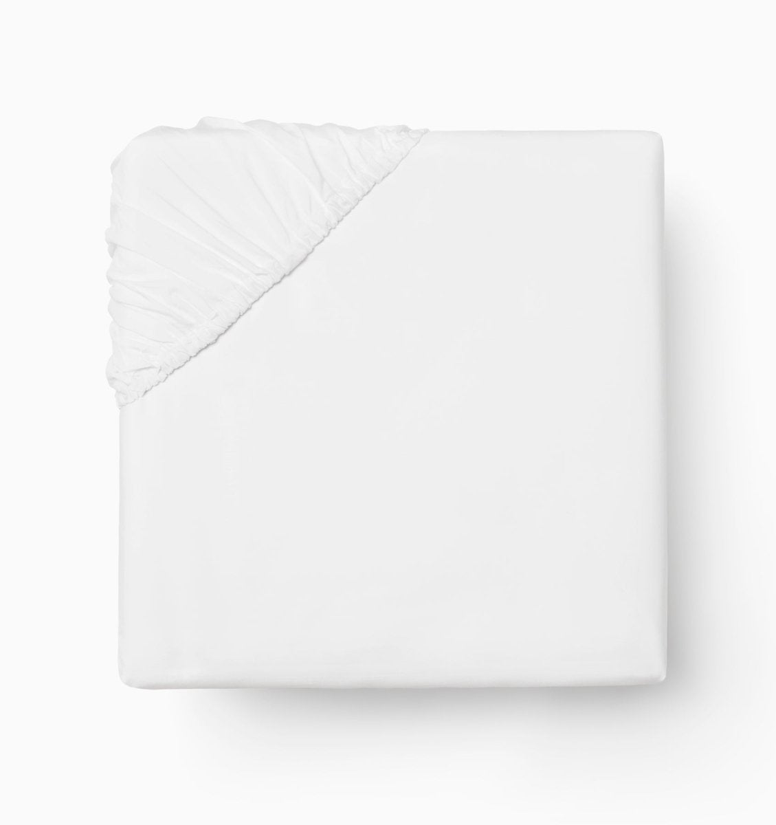 Sferra Spring26 Luxor Fitted Sheet White Silo at Fig Linens And Home
