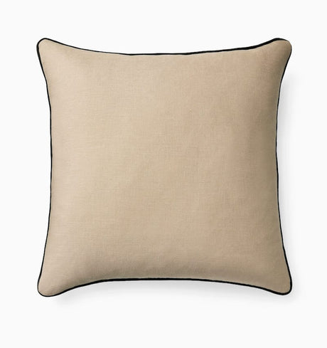 Manarola Natural and Black Decorative Pillow by Sferra DECORATIVE PILLOW 20X20 Natural/BLACK at FIG LINENS AND HOME 1