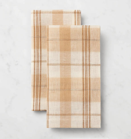 Masseria Dinner Napkins by Sferra Linens in Almond/Oyster at Fig Linens and Home - 1