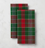 Masseria Dinner Napkins by Sferra Linens in Emerald/Red at Fig Linens and Home - 1
