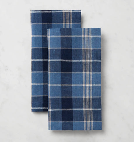 Masseria Dinner Napkins by Sferra Linens in Cadet/Navy at Fig Linens and Home - 1