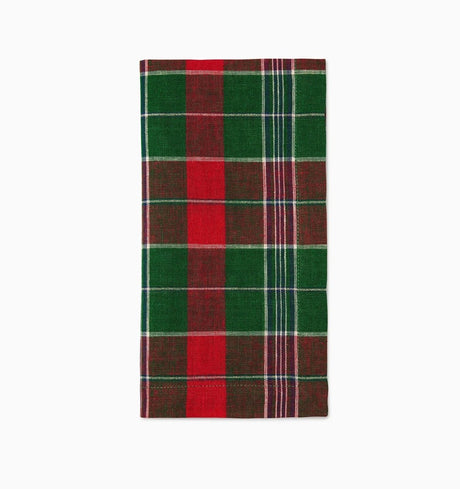 Masseria Dinner Napkins by Sferra Linens in Emerald/Red at Fig Linens and Home - 2
