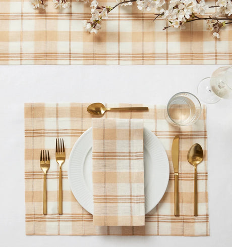Masseria Placemats by Sferra Linens in Almond/Oyster at Fig Linens and Home - 4