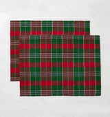 Masseria Placemats by Sferra Linens in Emerald/Red at Fig Linens and Home - 1