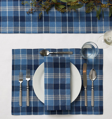 Masseria Placemats by Sferra Linens in Cadet/Navy at Fig Linens and Home - 5