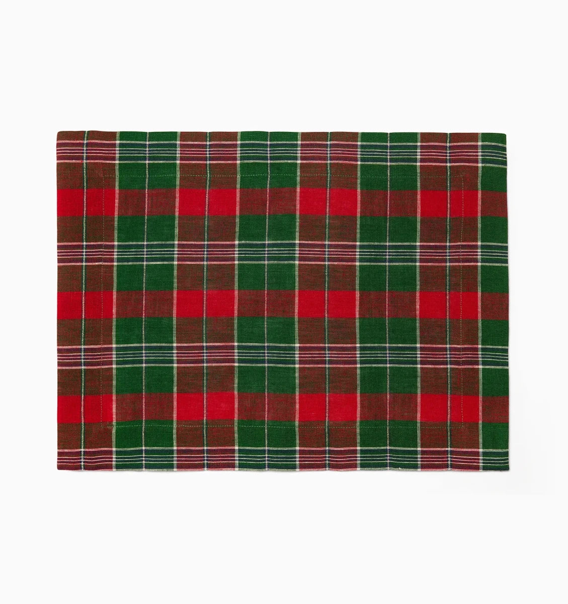 Masseria Placemats by Sferra Linens in Emerald/Red at Fig Linens and Home - 5