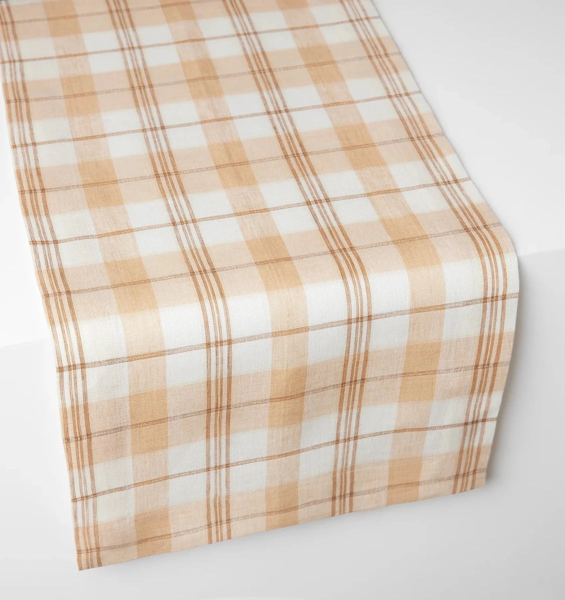 Masseria Table Runner by Sferra Linens in Almond/Oyster at Fig Linens and Home - 1