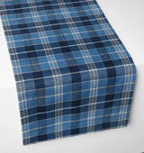 Masseria Table Runner by Sferra Linens in Cadet/Navy at Fig Linens and Home - 1