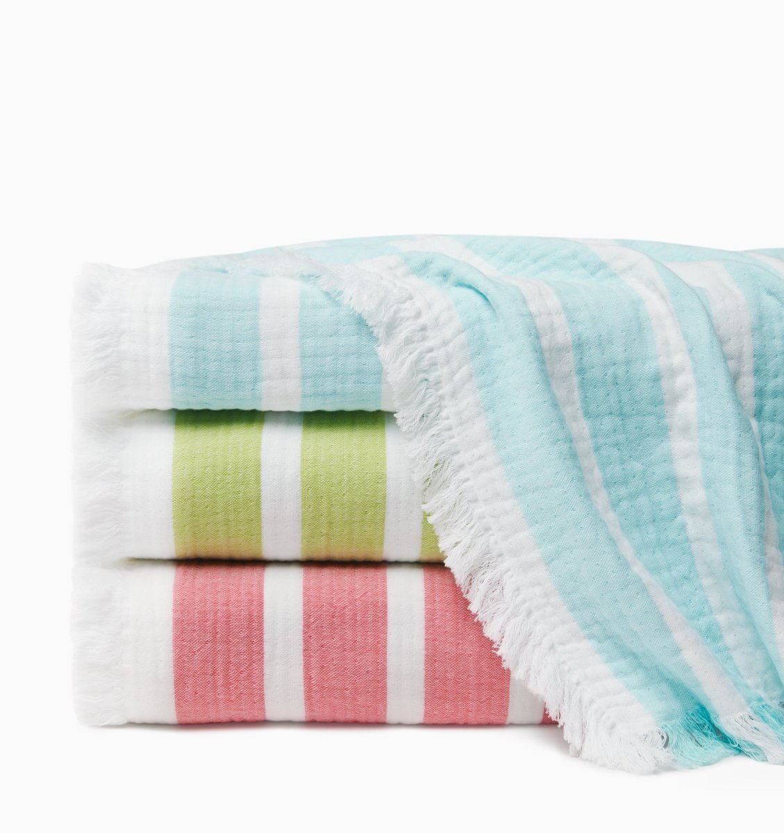 Merlata Beach Blanket by Sferra Linens Clearwater 70" x 70" Beach Blanket at FIG LINENS AND HOME 2