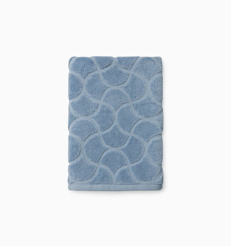 Oasi Towels by Sferra Linens at Fig Linens and Home - Sea Blue Color View 2