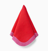 Ondulato Dinner Napkins Set of 4 by Sferra S/4 Dinner Napkin 20X20 POPPY/FLAMINGO at FIG LINENS AND HOME 2