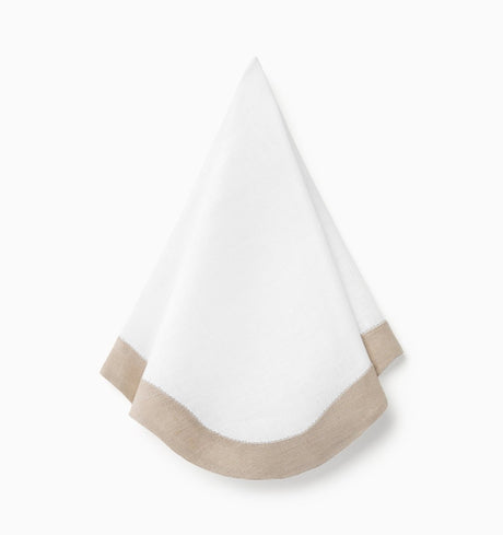 Ondulato Dinner Napkins Set of 4 by Sferra S/4 Dinner Napkin 20X20 WHITE/NATURAL at FIG LINENS AND HOME 3