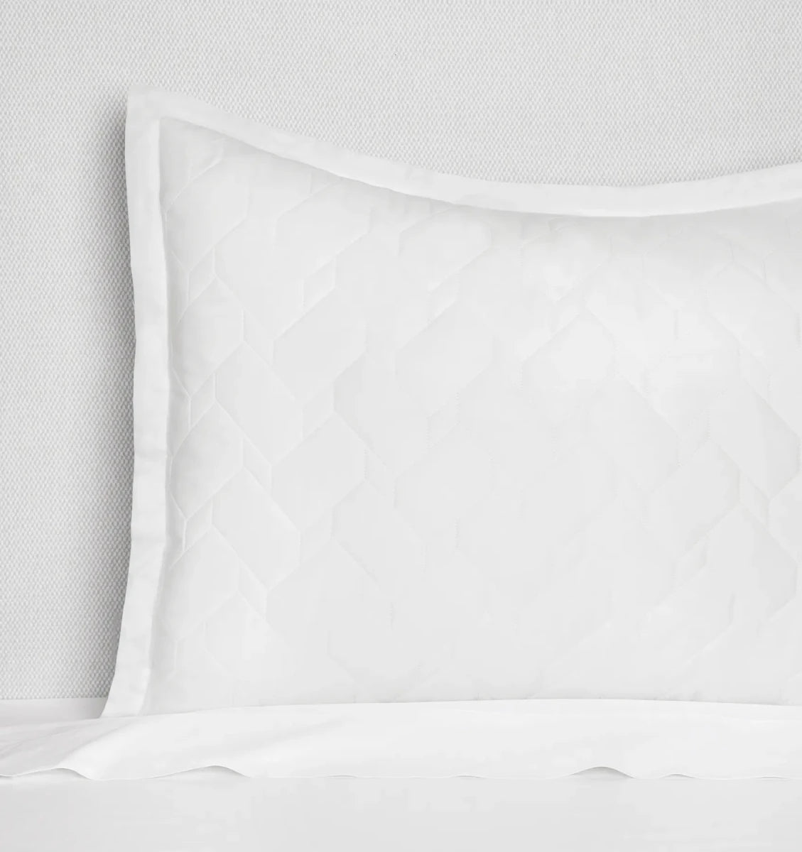 Palatino Sham by Sferra Linens in White at Fig Linens and Home - 1
