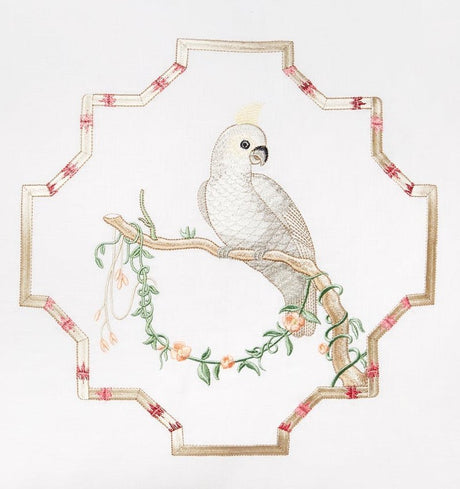 Papagallo Decorative Pillow by Sferra x Scalamandre - Detail of Pillow at Fig Linens and Home