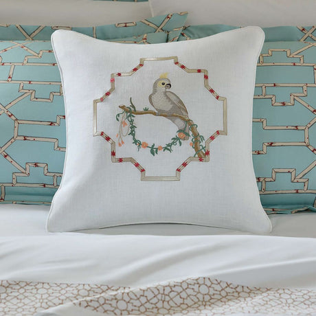 Sferra x Scalamandre Pappagallo Throw Pillow at Fig Linens and Home