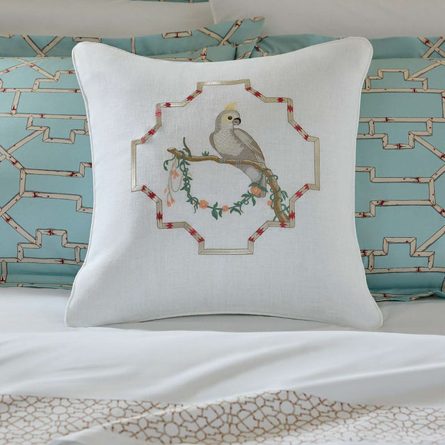 Sferra x Scalamandre Pappagallo Throw Pillow at Fig Linens and Home
