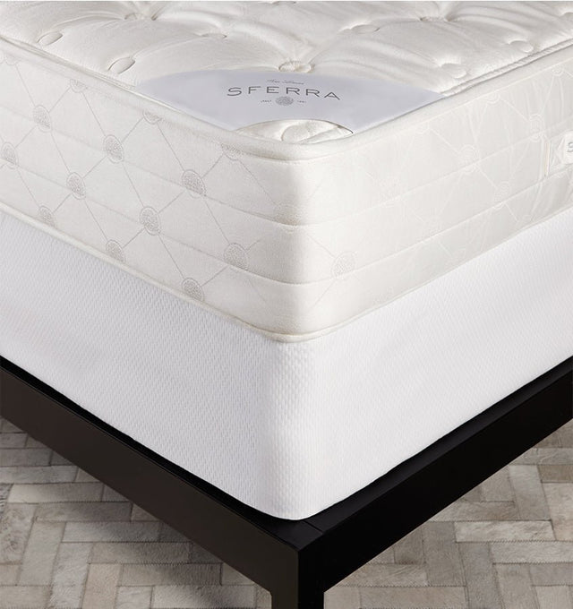Perrio White Box Spring Cover by Sferra at Fig Linens and Home