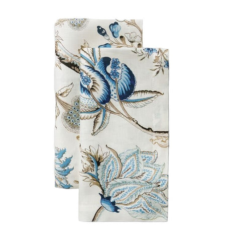 Pondicherry Napkins Set by Sferra x Scalamandre - Photo with 2 Cloth Napkins