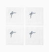 Regalo Cocktail Napkins by Sferra Linens in White/Blue at Fig Linens and Home - 1