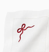 Regalo Cocktail Napkins by Sferra Linens in White/Red at Fig Linens and Home - 3