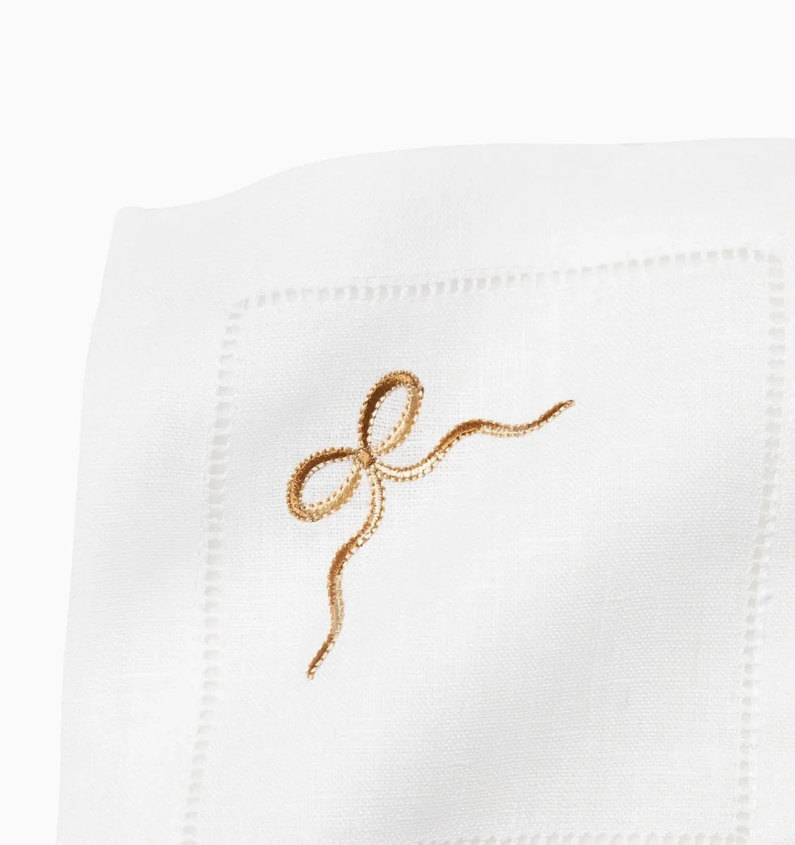 Regalo Cocktail Napkins by Sferra Linens in White/Beige at Fig Linens and Home - 3