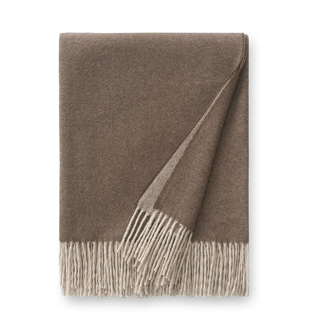 Renna Walnut Throw by Sferra - Cashmere Throw Blankets at Fig Linens