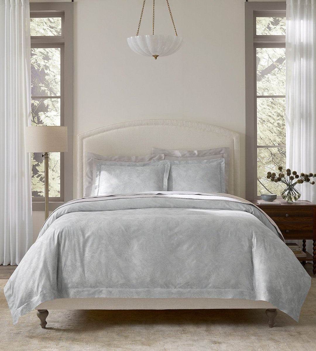 Riflesso Sham by Sferra Linens in Lunar at Fig Linens and Home - 6