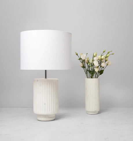 Romano Table Lamp by Sferra Linens in White at Fig Linens and Home - 2