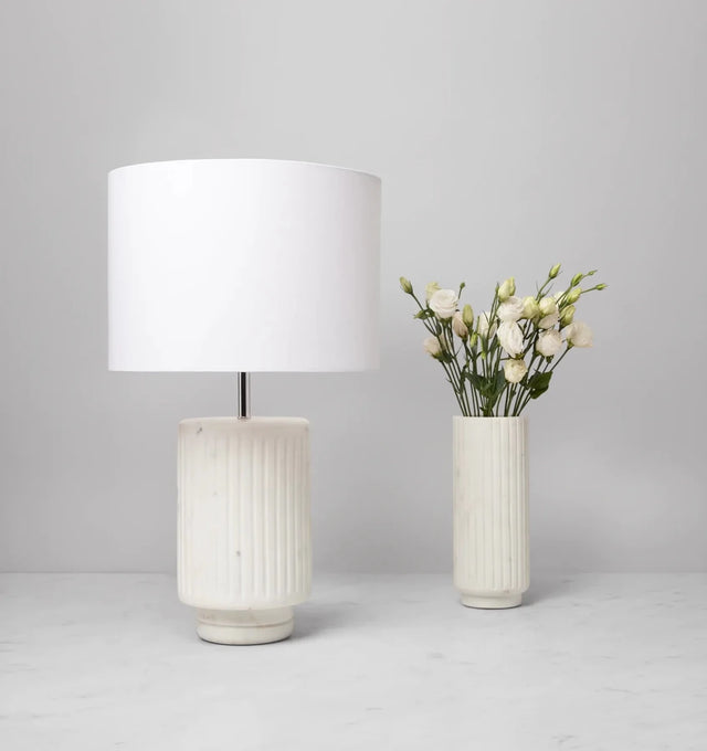 Romano Table Lamp by Sferra Linens in White at Fig Linens and Home - 2