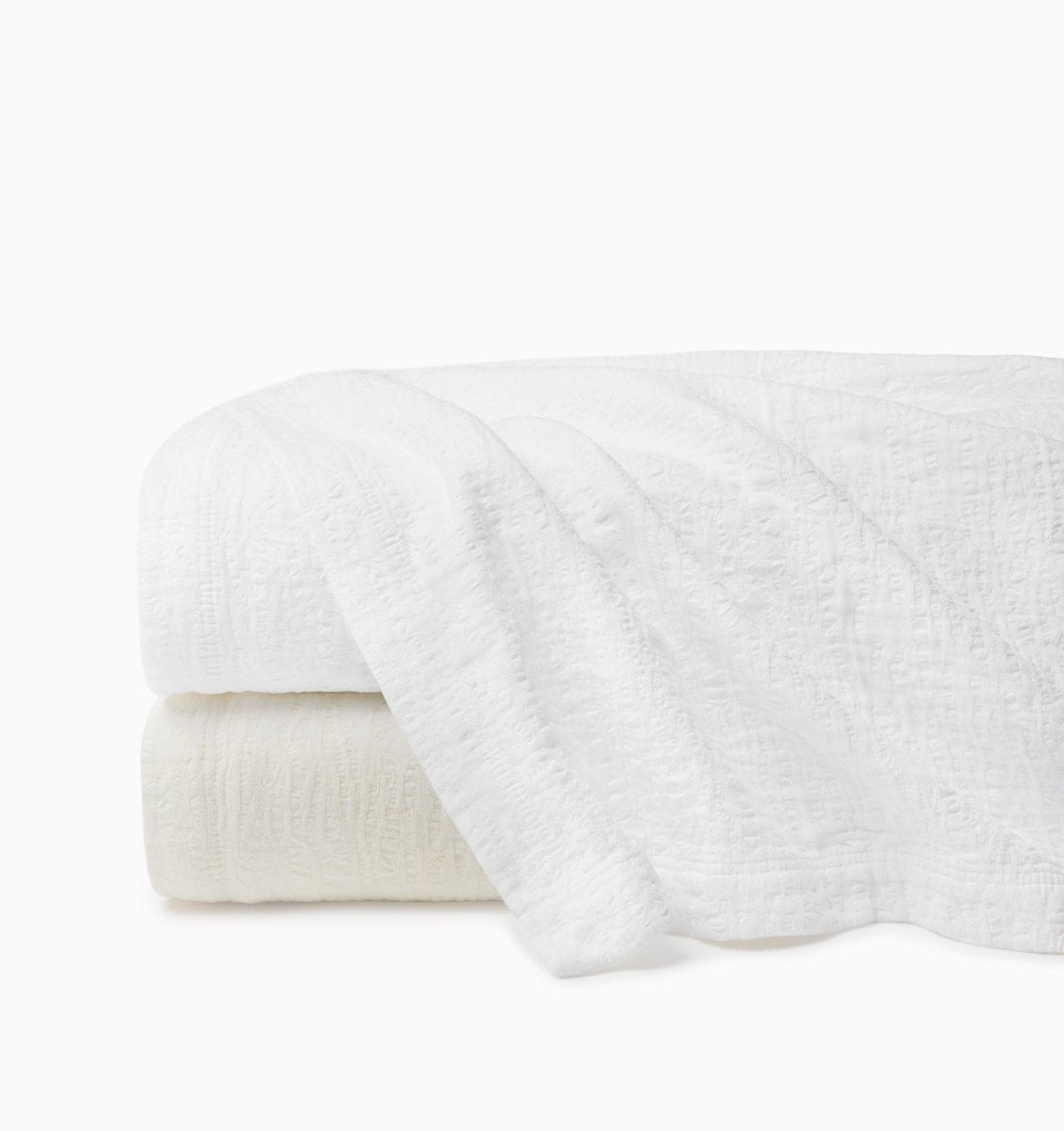 Sabino Cotton Coverlets by Sferra Linens at Fig Linens and Home | Matelasse Blanket Covers