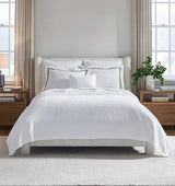 Sabino Cotton Coverlets by Sferra Linens shown in White at Fig Linens and Home