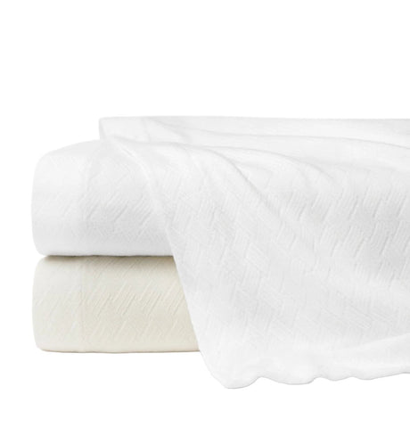Sferra Spinato Cotton Blankets at Fig Linens and Home
