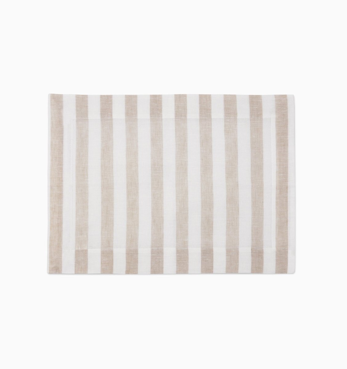 Stramare Placemats, Set of 4 by Sferra Linens PLACEMAT 14X20 - Set of 4 WHITE/NATURAL at FIG LINENS AND HOME 2