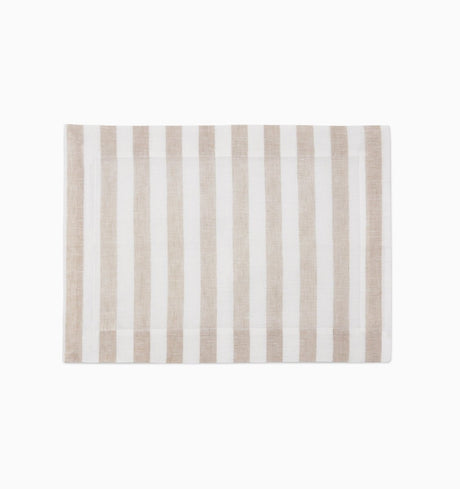 Stramare Placemats, Set of 4 by Sferra Linens PLACEMAT 14X20 - Set of 4 WHITE/NATURAL at FIG LINENS AND HOME 2