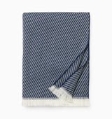 Taormina Throw by Sferra Linens in Navy at Fig Linens and Home - 4