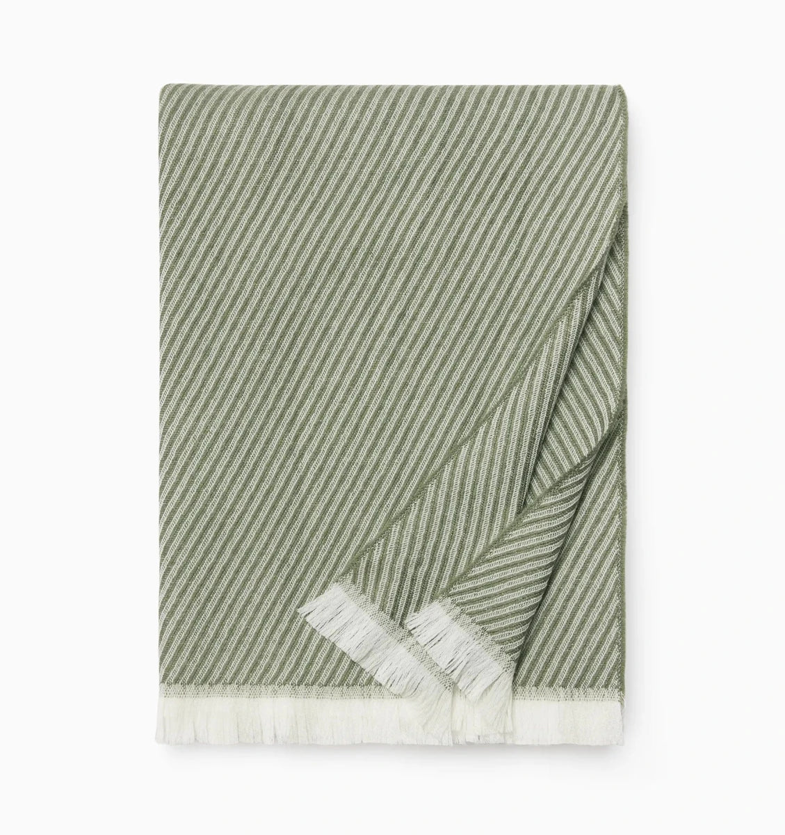 Taormina Throw by Sferra Linens in Sage at Fig Linens and Home - 4