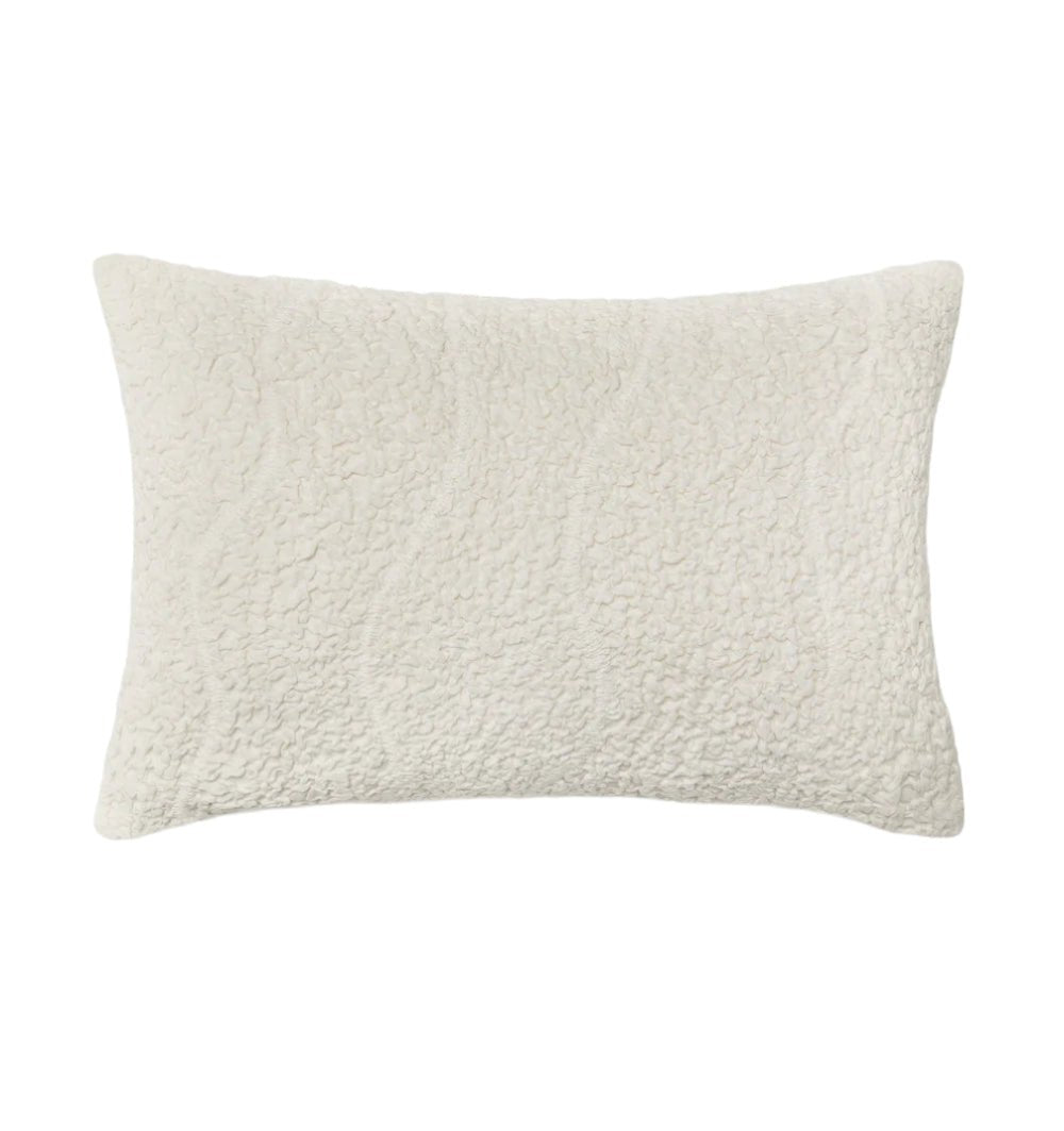 Sferra Teramo Decorative Pillow in Off White at Fig Linens and Home