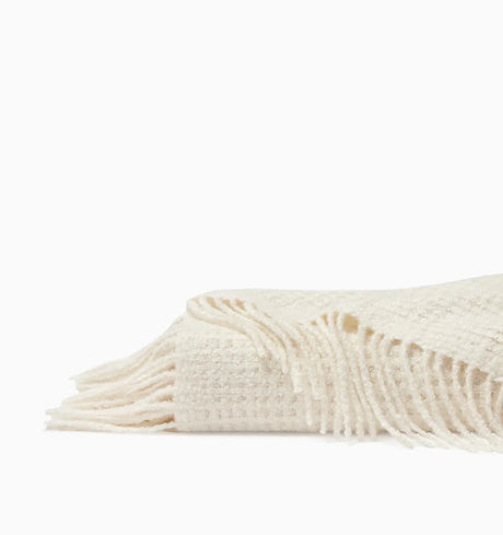 Terranova Throw by Sferra Linens in Ivory at Fig Linens and Home - 1