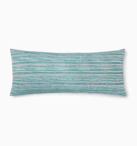 Tindari Aqua Bolster Pillow 16x36 by Sferra Linens at Fig Linens and Home