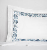 Tralcio Blue Bedding by Sferra at Fig Linens and Home - Pillow Shams