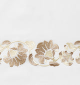 Tralcio Sand Bedding by Sferra at Fig Linens and Home - Fabric Swatch