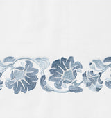 Tralcio Blue Bedding by Sferra at Fig Linens and Home - Fabric Swatch