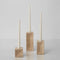Travertino Beige Candle Holders Set by Sferra Linens
