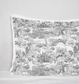 Viaterra Black and White Bedding by Sferra Linens at Fig Linens and Home - Euro Sham